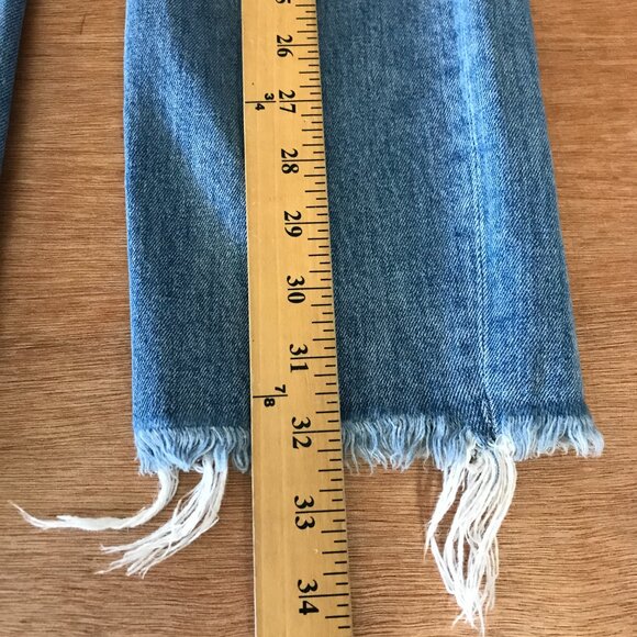 Madewell the Perfect Vintage Jean Women 27 Blue High Rise Distressed Raw Hem - Picture 6 of 13
